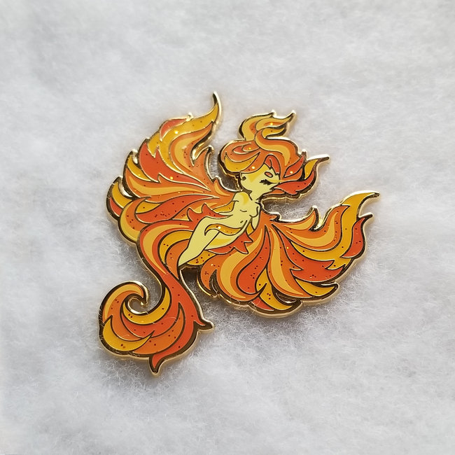 Pin Vault 🗝️ Fiery Phoenix Pin - June 2020