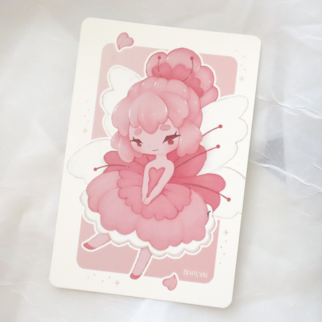 Cherry Blossom Fairy Postcard Print