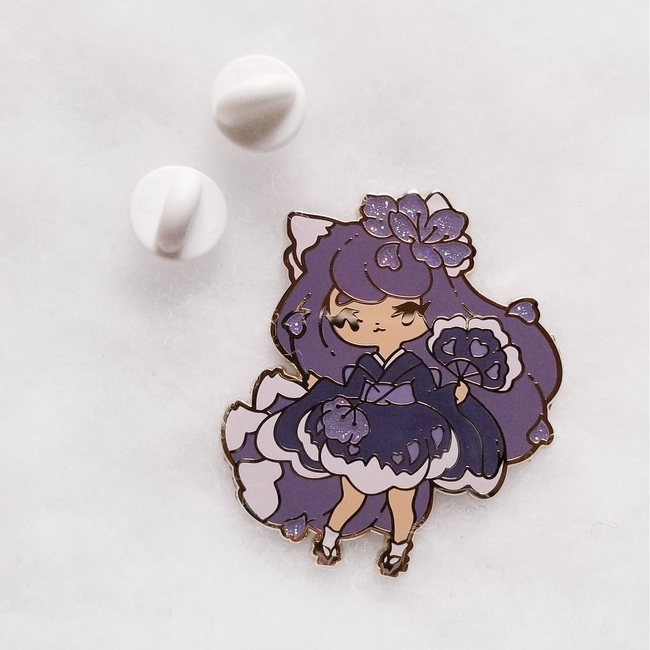 Purple Kitsune Pin - Limited Edition
