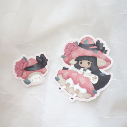 Mushroom Princess & Baby Mushroom Stickers ~ Last chance