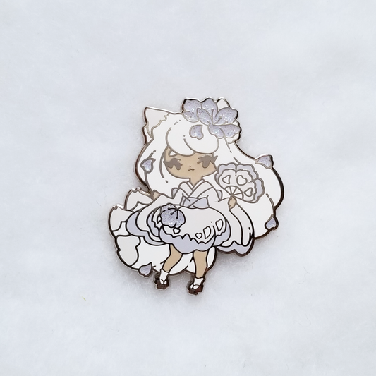 Winter Kitsune Pin - Limited Edition ~ Last chance